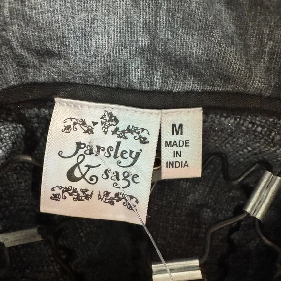 Parsley and Sage brand Slate Blue/Gray and Red Blazer with Quilted Design - Picture 3 of 13